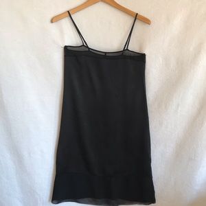 Aritzia Black XS silk satin and georgette chemise.